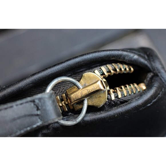 Coach Vintage - 1970s Slim Satchel 9430 Handbag in Black, NYC Factory, Talon ZIp - Picture 6 of 15